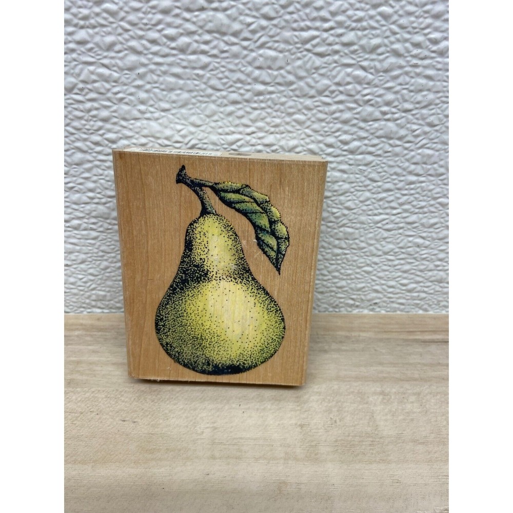 Rubber Stampede Pear Wood Mounted Stamp